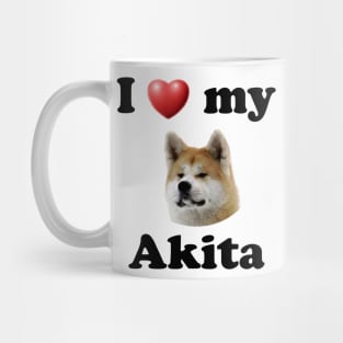 I Love My Akita Mug